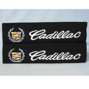New Set of 2 Cadillac seat belt covers velcro closure